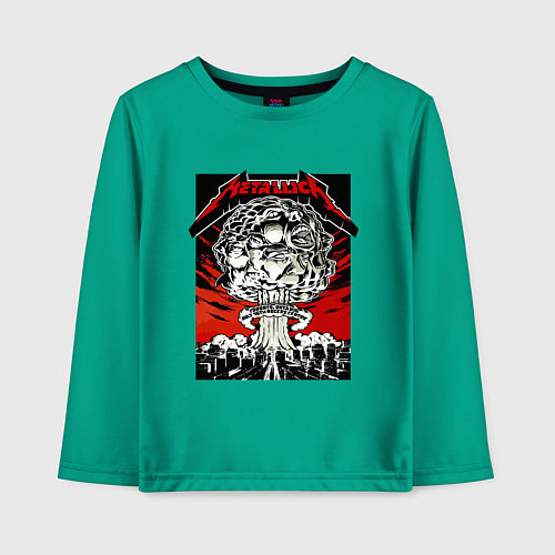 Детский лонгслив Metallica - Toronto playbill / Зеленый – фото 1