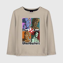 Лонгслив хлопковый детский The real ghostbusters, цвет: миндальный