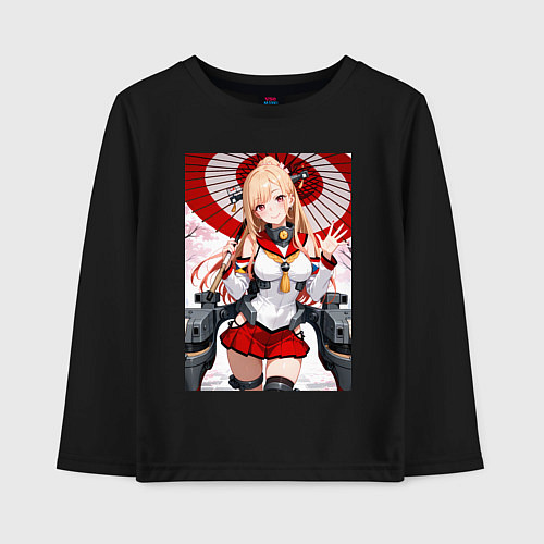 Детский лонгслив Марин Китагава косплей Azur Lane / Черный – фото 1