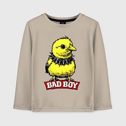 Лонгслив хлопковый детский Bad boy chicken, цвет: миндальный