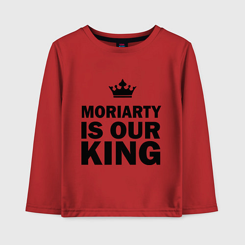 Детский лонгслив Moriarty is our king / Красный – фото 1
