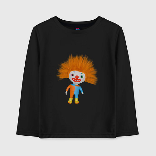 Детский лонгслив Рыжеволосый клоун / Черный – фото 1
