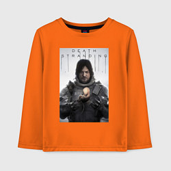 Лонгслив хлопковый детский Death Stranding - Norman Reedus, цвет: оранжевый
