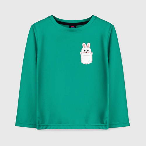 Детский лонгслив Leebit in pocket / Зеленый – фото 1