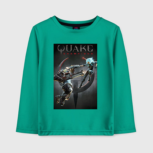 Детский лонгслив Quake champions - NYX and Sorlag / Зеленый – фото 1