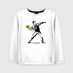 Лонгслив хлопковый детский Дуайт Шрут и желе, цвет: белый