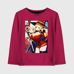 Лонгслив хлопковый детский Марин Китагава косплей Мегумин, цвет: маджента
