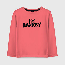 Лонгслив хлопковый детский Это Бэнкси, цвет: коралловый