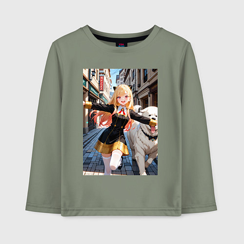 Детский лонгслив Марин Китагава косплей Ани Форджер / Авокадо – фото 1