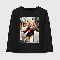 Лонгслив хлопковый детский Марин Китагава косплей Ани Форджер, цвет: черный