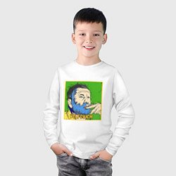 Лонгслив хлопковый детский Volfovich ART, цвет: белый — фото 2