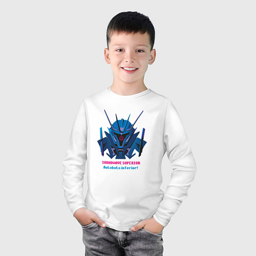 Детский лонгслив Soundwave superior / Белый – фото 3
