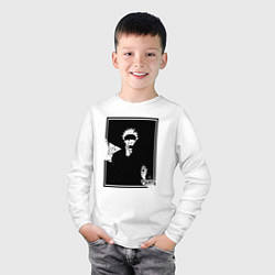 Лонгслив хлопковый детский Сатору годжо манга, цвет: белый — фото 2