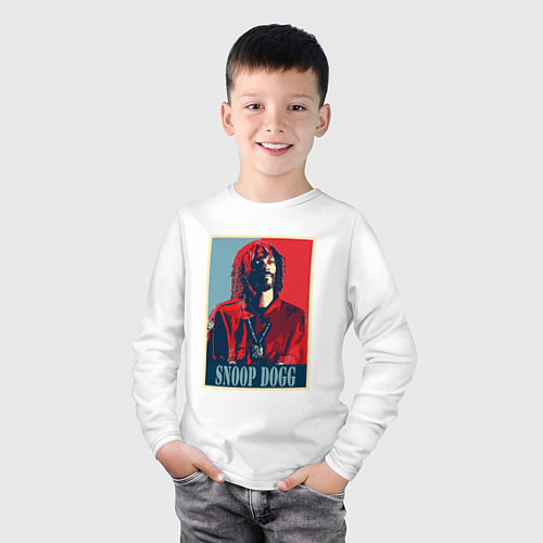 Детский лонгслив Snoop Dogg style / Белый – фото 3