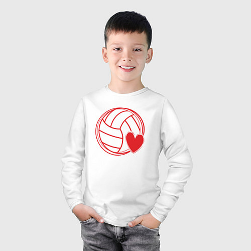 Детский лонгслив Volley love / Белый – фото 3