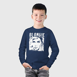 Лонгслив хлопковый детский Blondie, цвет: тёмно-синий — фото 2