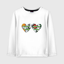 Лонгслив хлопковый детский Наташка ромашка, цвет: белый