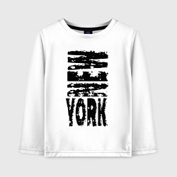 Лонгслив хлопковый детский New York - USA, цвет: белый
