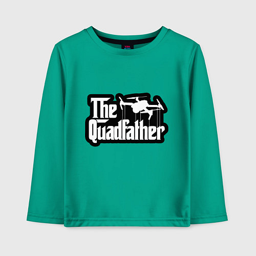 Детский лонгслив Батя дронов и квадрокоптеров / Зеленый – фото 1