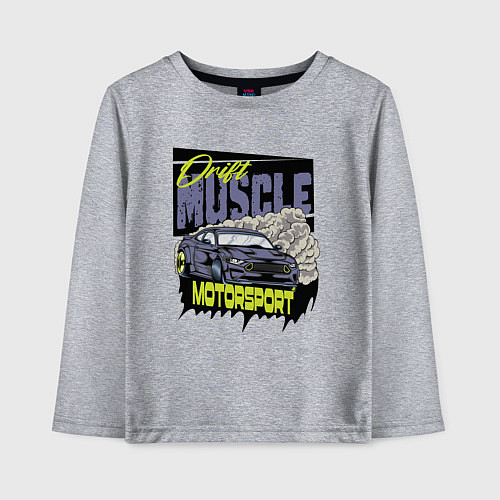 Детский лонгслив Drift muscle / Меланж – фото 1