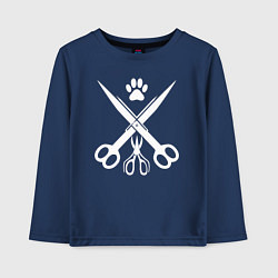 Лонгслив хлопковый детский Ветеринарная помощь, цвет: тёмно-синий