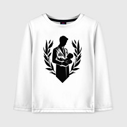 Лонгслив хлопковый детский Врач с младенцем в руках, цвет: белый
