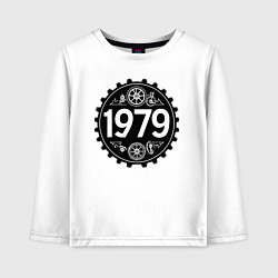 Лонгслив хлопковый детский Механический символ 1979 года, цвет: белый