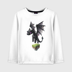 Лонгслив хлопковый детский Ender Dragon, цвет: белый