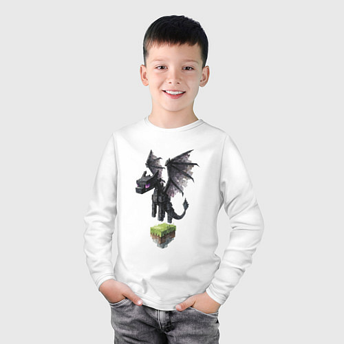 Детский лонгслив Ender Dragon / Белый – фото 3