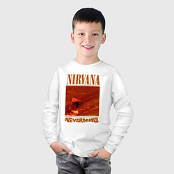 Лонгслив хлопковый детский Nirvana nevermind rad, цвет: белый — фото 2