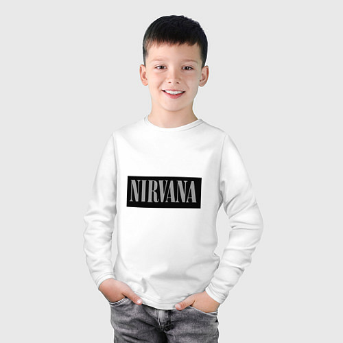 Детский лонгслив Нирвана / Белый – фото 3