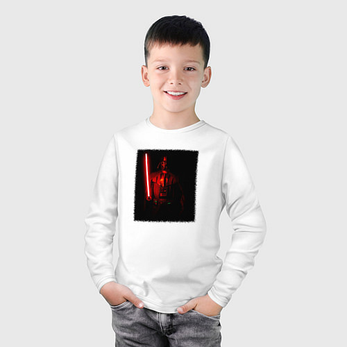 Детский лонгслив Вейдер с мечом во тьме / Белый – фото 3