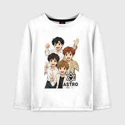 Лонгслив хлопковый детский Astro аниме стиль, цвет: белый