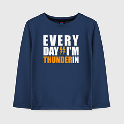 Лонгслив хлопковый детский Thunder in, цвет: тёмно-синий
