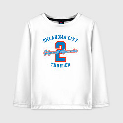 Лонгслив хлопковый детский Oklahoma Thunder 2, цвет: белый