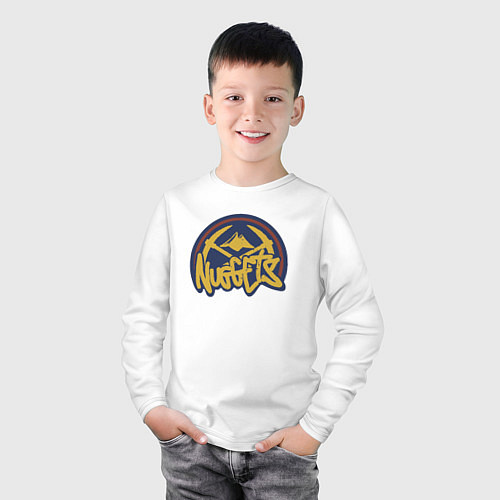 Детский лонгслив Nuggets team / Белый – фото 3