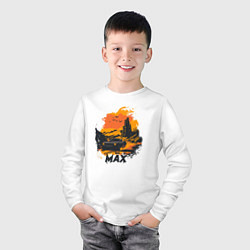 Лонгслив хлопковый детский Mad Max road, цвет: белый — фото 2
