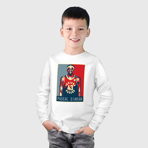 Детский лонгслив Pascal Siakam / Белый – фото 3