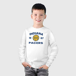 Лонгслив хлопковый детский 1967 - Pacers, цвет: белый — фото 2