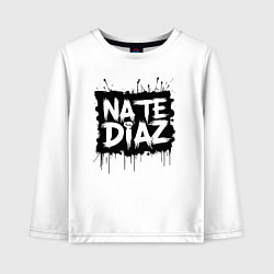 Лонгслив хлопковый детский Найт Диаз граффити, цвет: белый