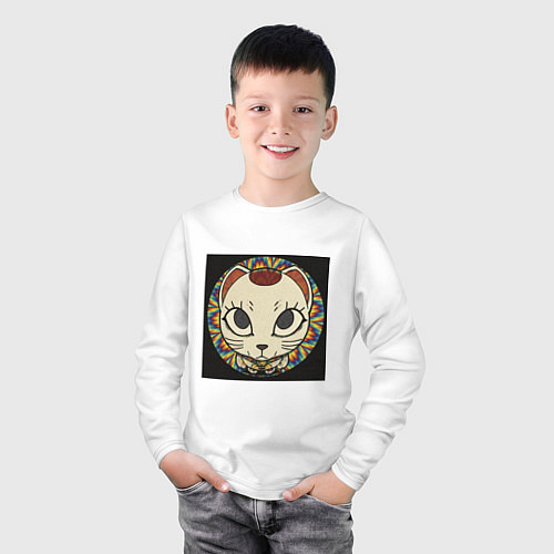 Детский лонгслив Радужный Дандадан / Белый – фото 3