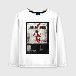Лонгслив хлопковый детский Linkin Park альбом Hybrid Theory, цвет: белый