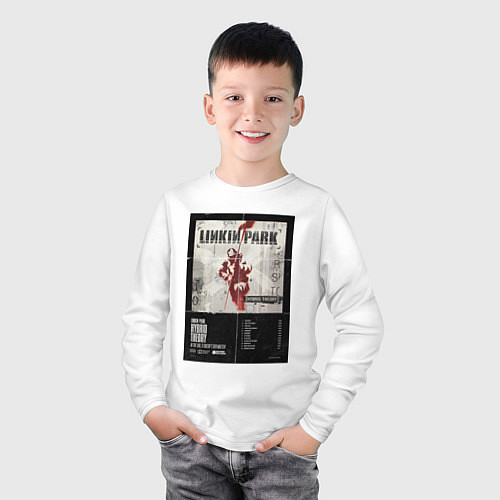 Детский лонгслив Linkin Park альбом Hybrid Theory / Белый – фото 3