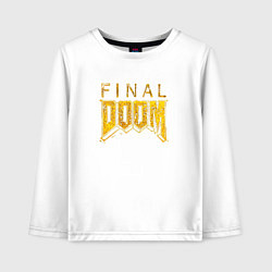 Детский лонгслив Doom final gold logo