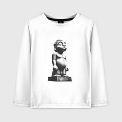 Лонгслив хлопковый детский Истукан, цвет: белый