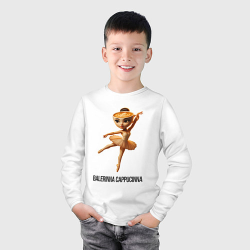 Детский лонгслив Balerinna Cappucinna / Белый – фото 3