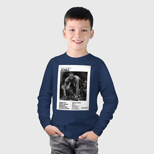 Детский лонгслив Джон Джонс постер / Тёмно-синий – фото 3