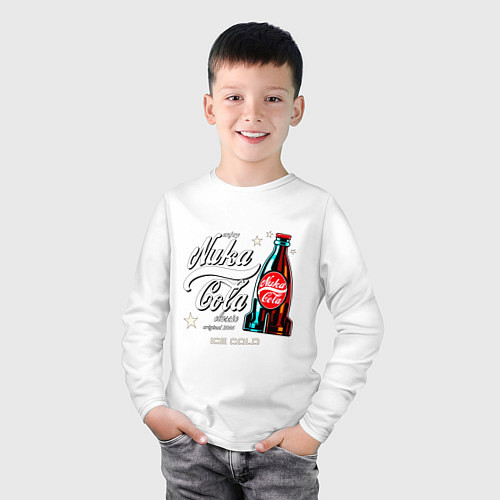 Детский лонгслив Nuka cola - Fallout / Белый – фото 3