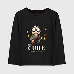 Лонгслив хлопковый детский The Cure рок группа, цвет: черный