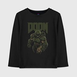 Лонгслив хлопковый детский Doom shooter, цвет: черный